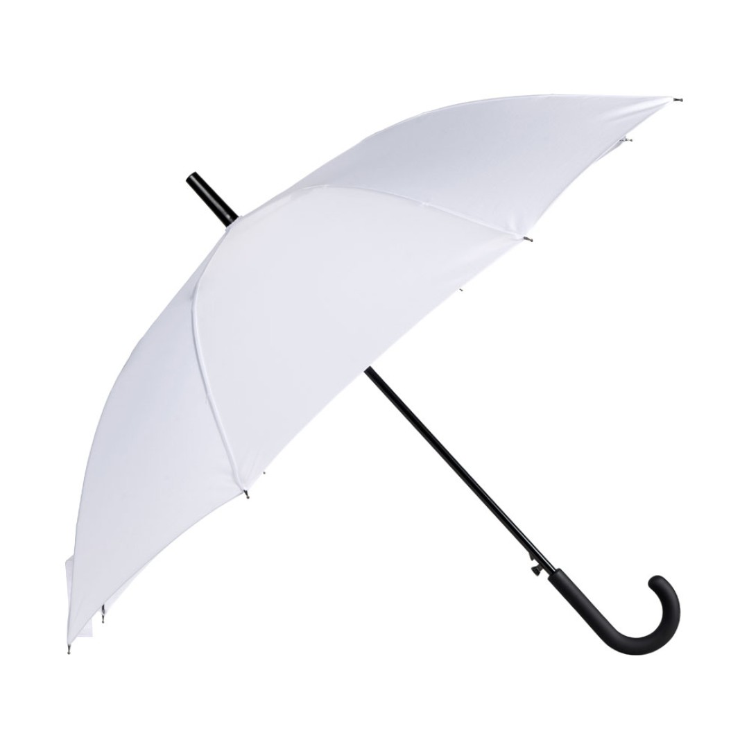Зонт-трость Reviver с куполом из переработанного пластика, белый