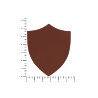 ПАТЧ ЩИТ soft-touch (коричневый ) 6,6 х 5,5 см