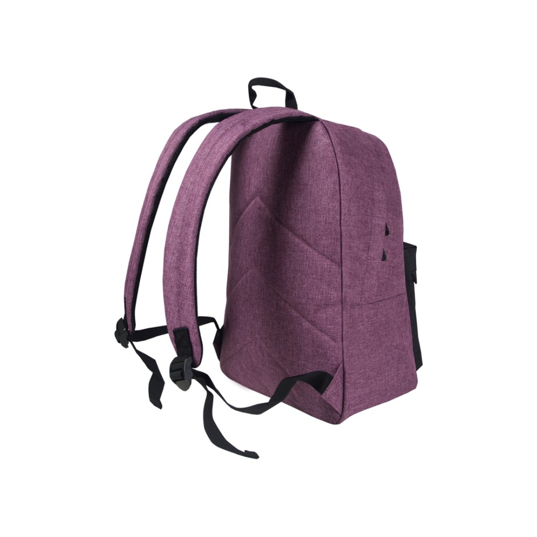 Рюкзак TORBER GRAFFI, фиолетовый с карманом черного цвета, полиэстер меланж, 42 х 29 x 19 см
