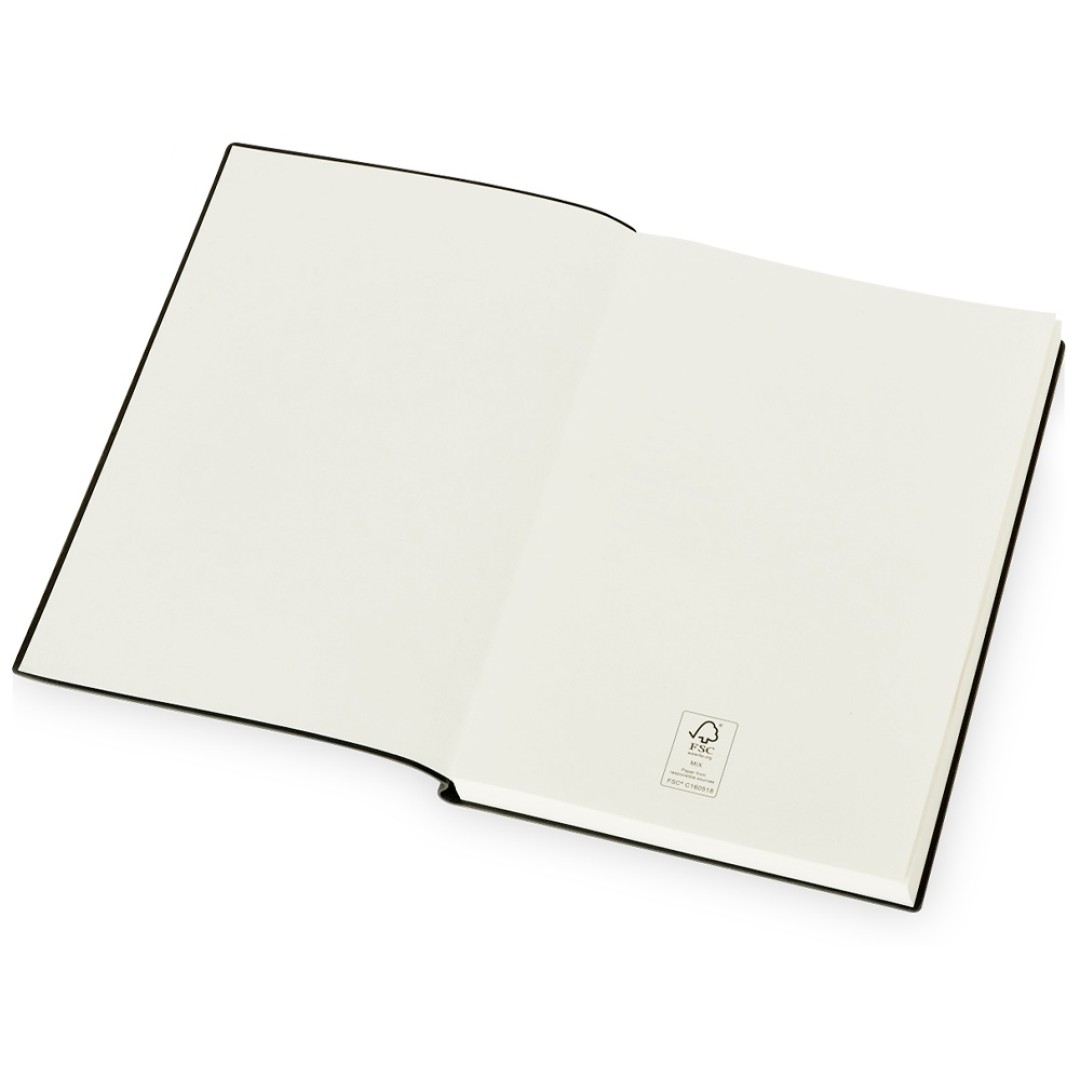 Бизнес блокнот "Supreme" с вставкой из софт-тача, гибкая обложка, 128 листов, серый