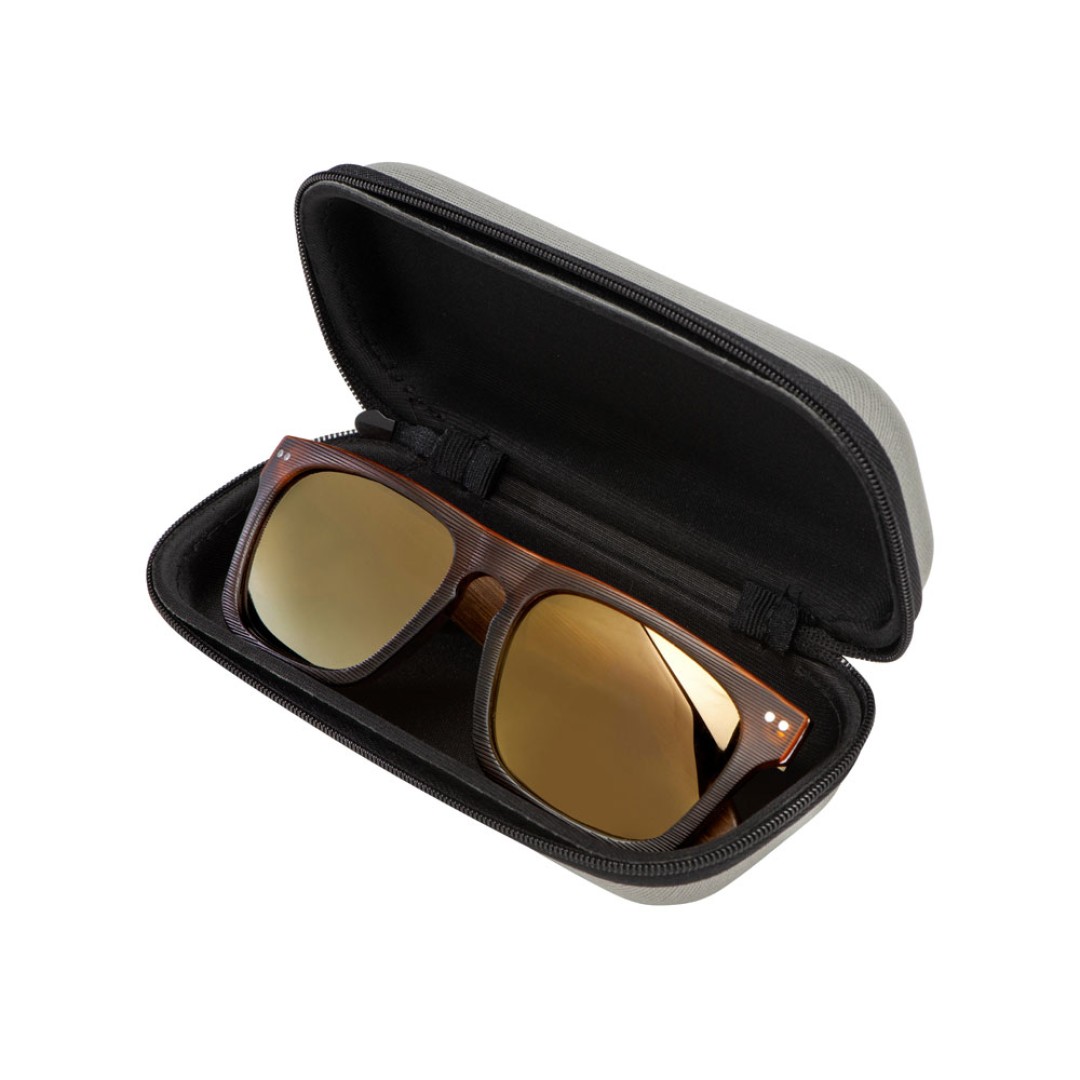 Очки из бамбука с зеркальными линзами "Rockwood mirror", коричневый