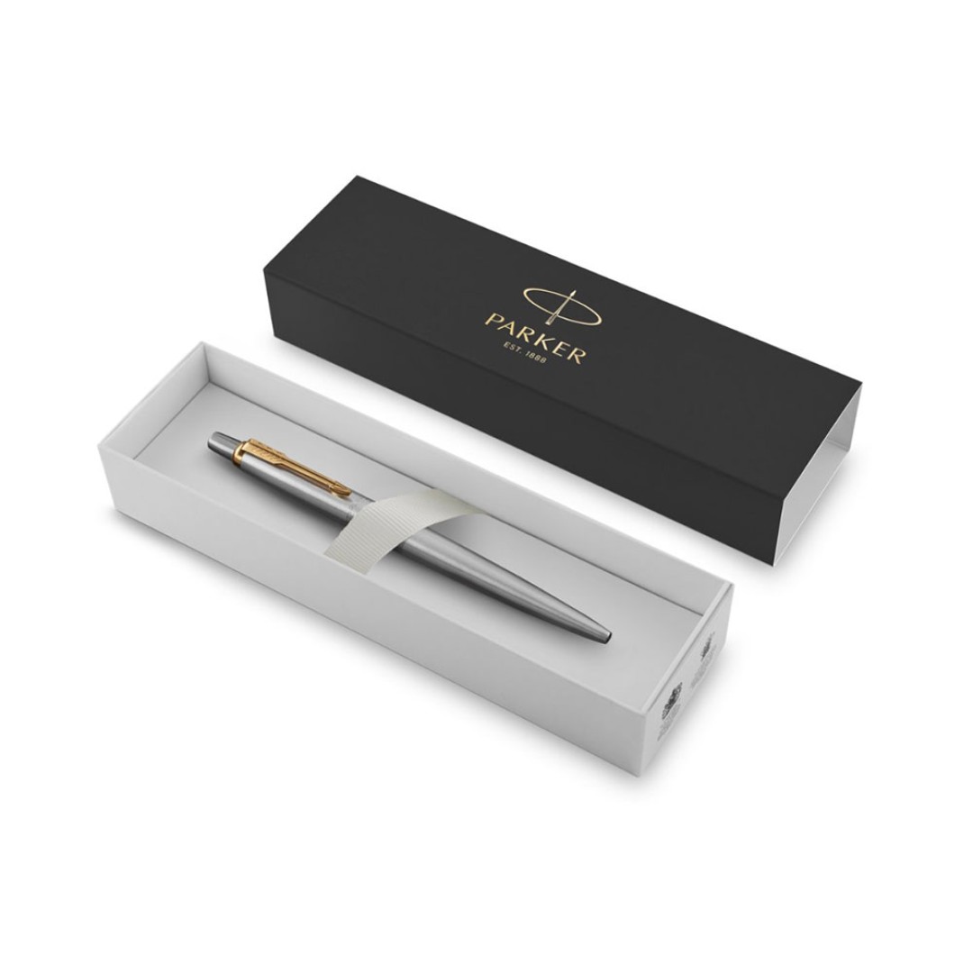 Шариковая ручка Parker Jotter Essential, St. Steel GT, стержень: Mblue
