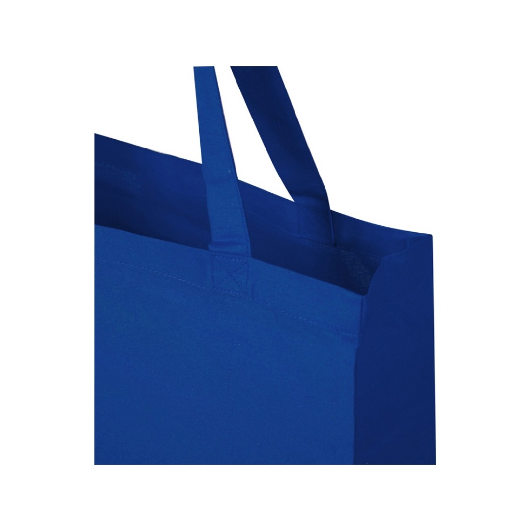 Madras эко- сумка с ластовицей из переработанного хлопка, сертифицированного согласно GRS, плотностью 140 г/м2 - Ярко-синий