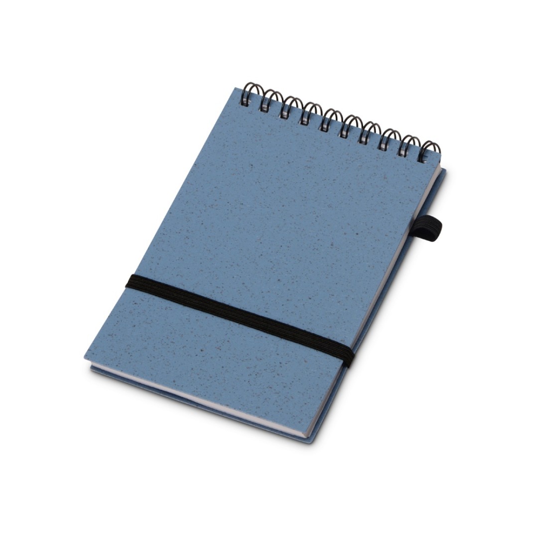 Блокнот B7 «Toledo S», синий + ручка шариковая «Pianta» из пшеничной соломы, синий