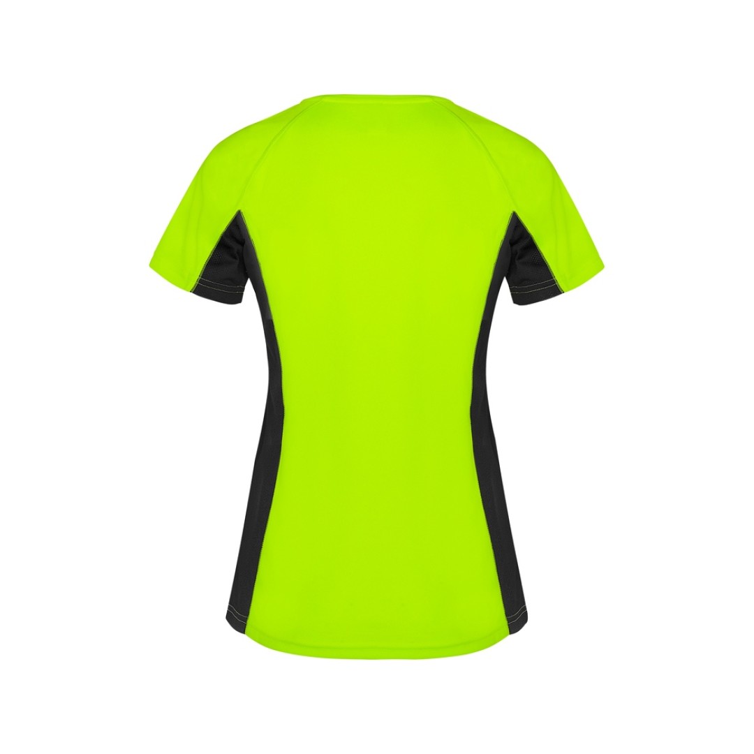 Футболка "Shanghai" женская, неоновый зеленый/черный