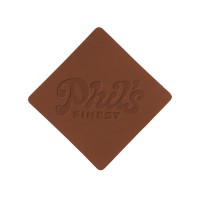 ПАТЧ РОМБ nubuk (коричневый ) 7,6 х 7,6 см