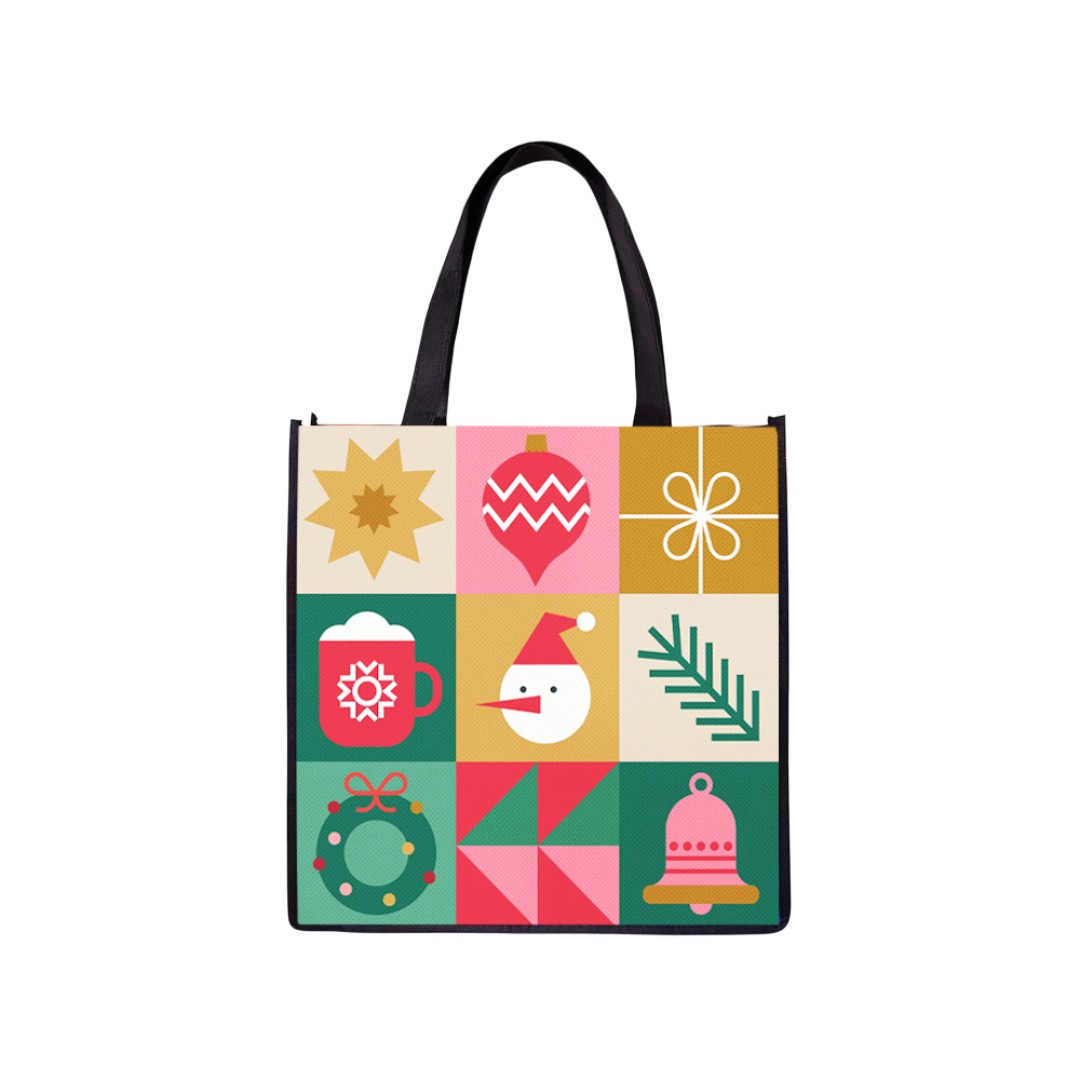 Сумка для шопинга с донной складкой и ручкой из нетканого PET материала