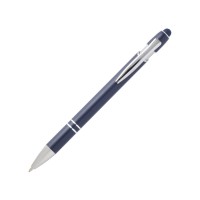 Kish шариковая ручка с серебристой отделкой - Темно - синий (синие чернила)