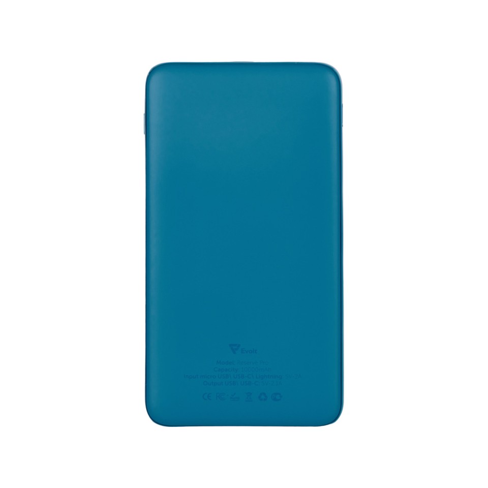 Внешний аккумулятор "Reserve Pro", 10 000 mah, индиго