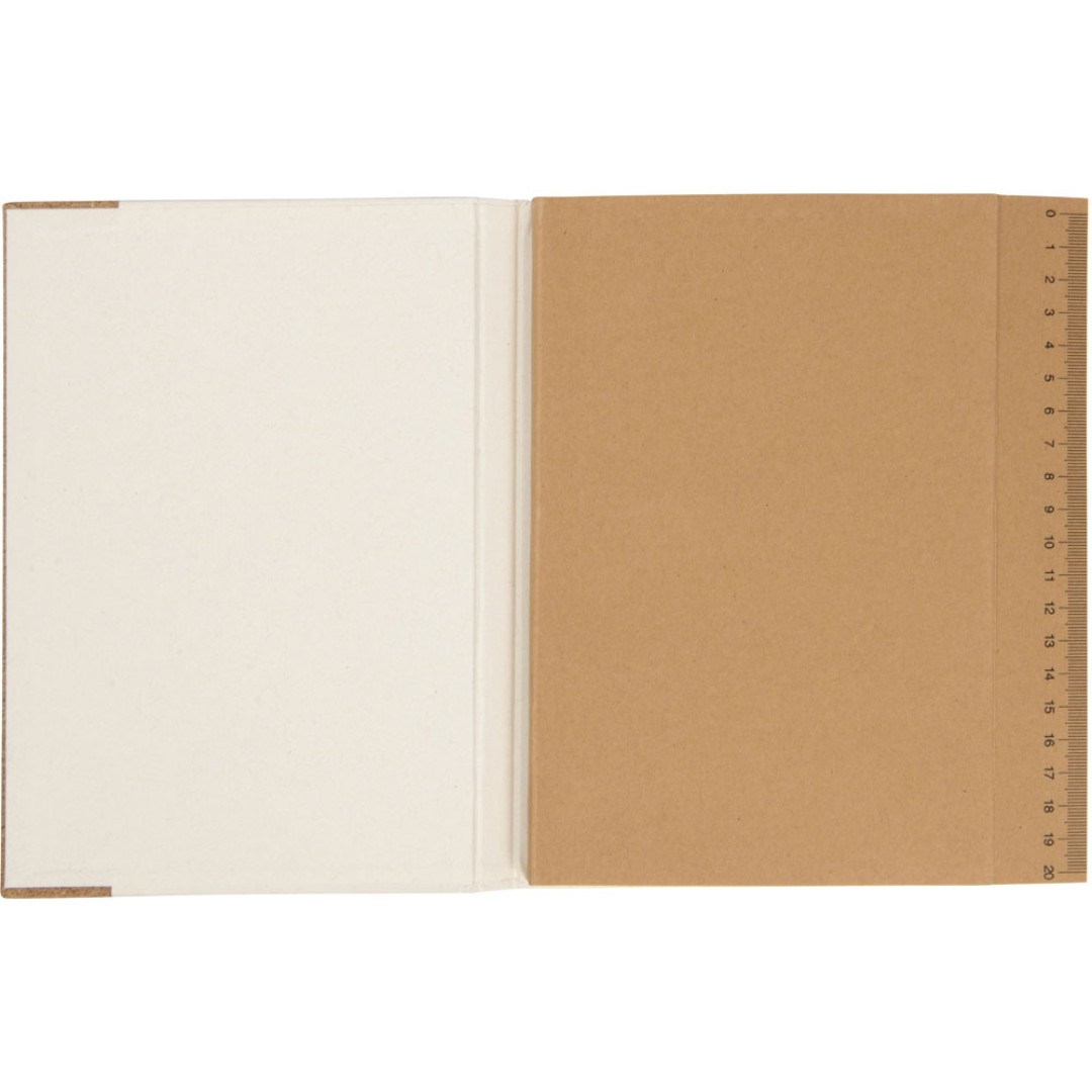 Блокнот из молочной бумаги и пробки A5 "Milky", натуральный