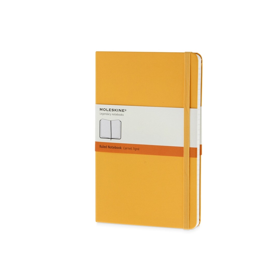 Записная книжка Moleskine Classic (в линейку) в твердой обложке, Large (13х21см), оранжевый