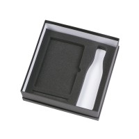 Подарочный набор c блокнотом C2, ручкой и термобутылкой, зеленое яблоко