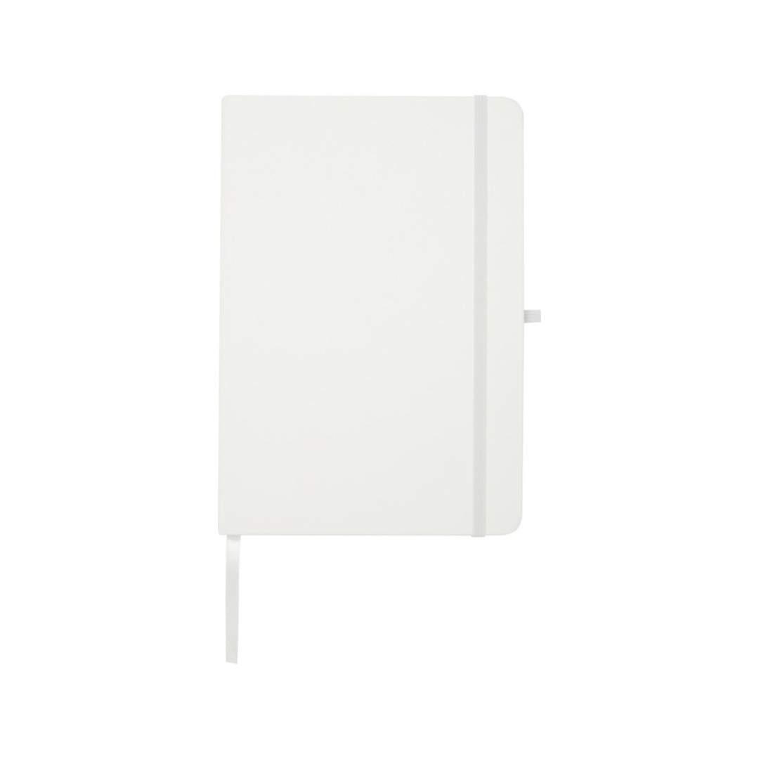 Teak блокнот А5 из переработан. материала в твердой обложке с линован. страницами - Белый