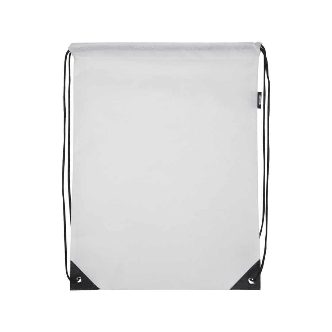 Рюкзак-мешок  на шнурке «Evergreen» из переработанного нетканого материала, белый