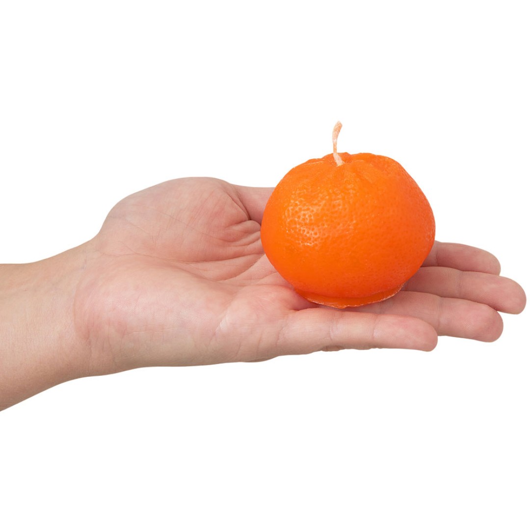 Набор свечей "Мандарины в сетке", оранжевый