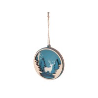 Подвеска деревянная многослойная «Рождественская встреча»