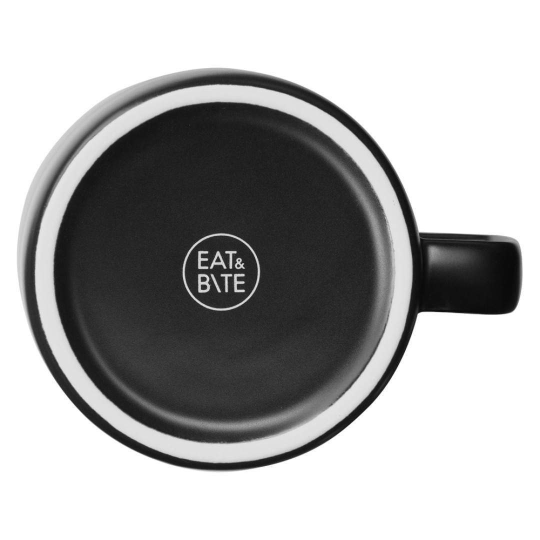 Чайная пара "Brighton" : блюдце овальное, чашка, коробка, черный