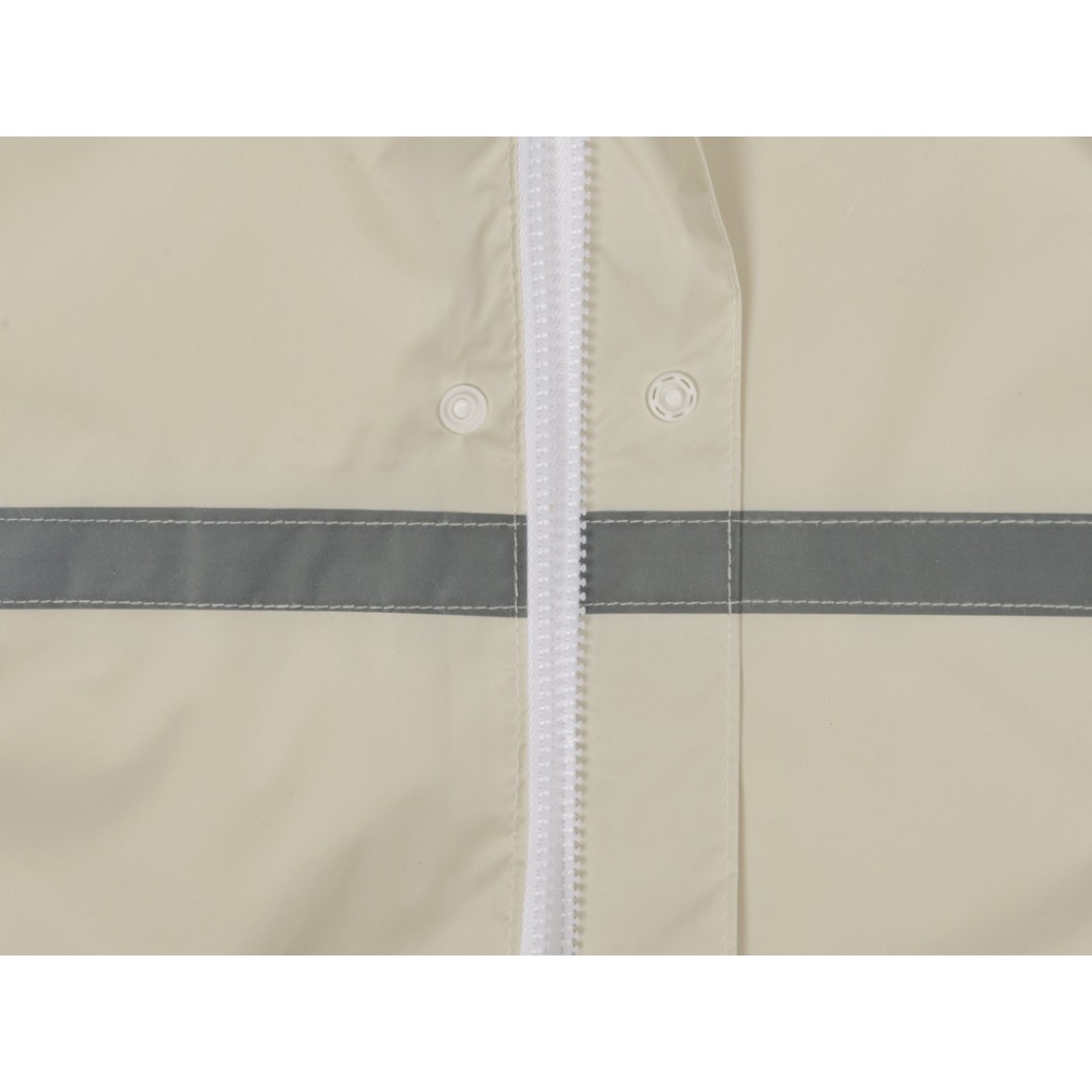 Длинный дождевик Lanai  из полиэстера со светоотражающей тесьмой, молочный