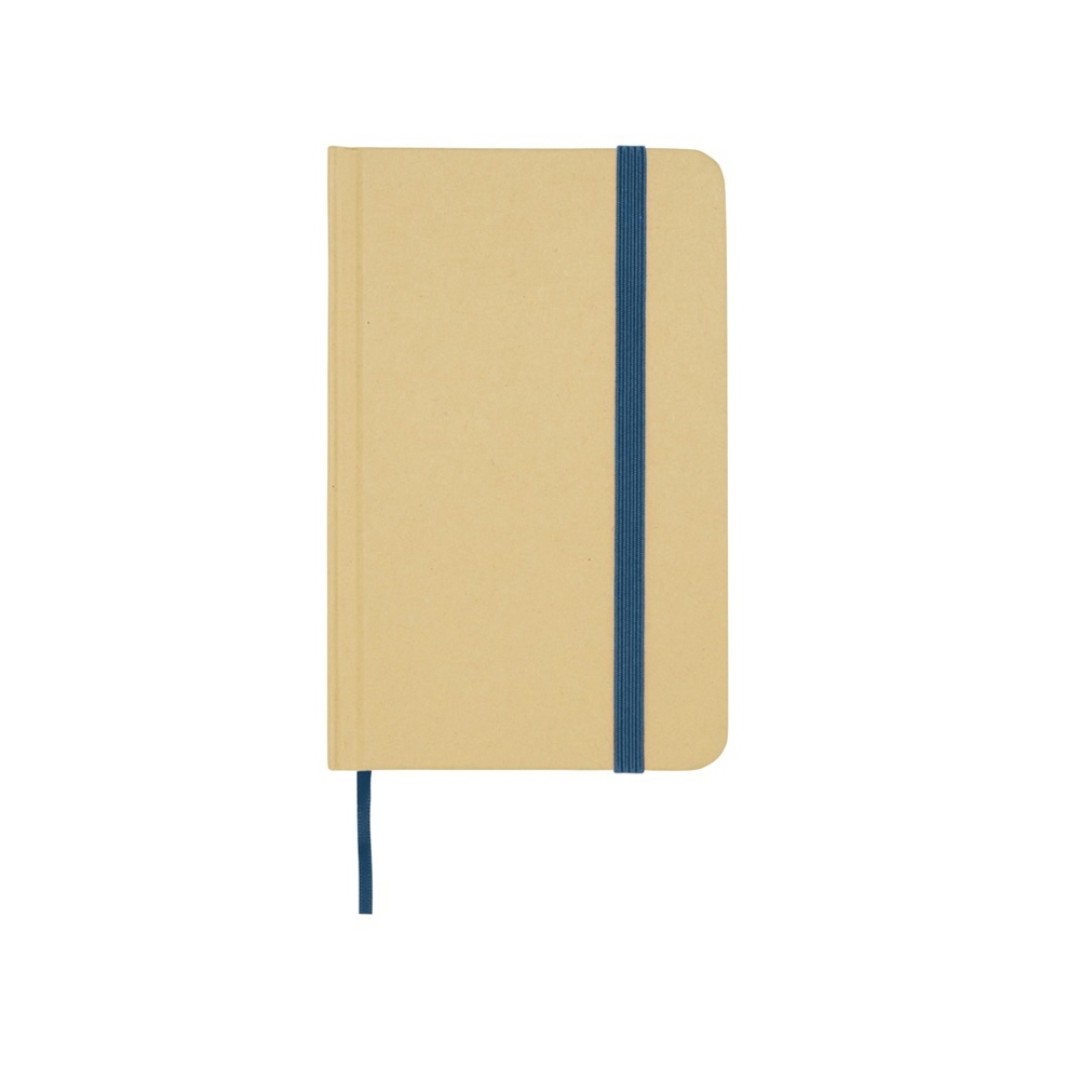 Reed блокнот формата А6 из переработанного материала в твердой обложке с простыми страницами - Синий