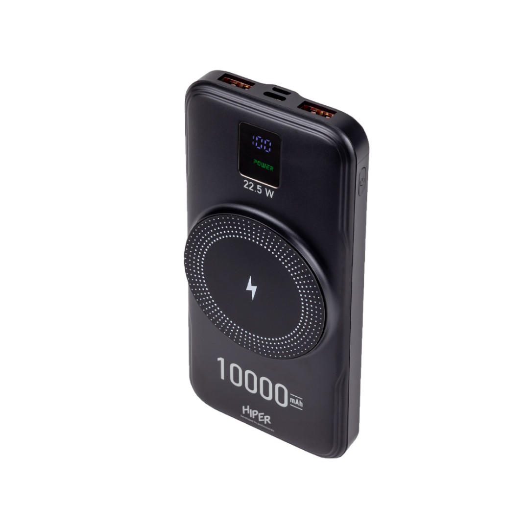 Внешний беспроводной аккумулятор «AIR», 10000 mAh, черный