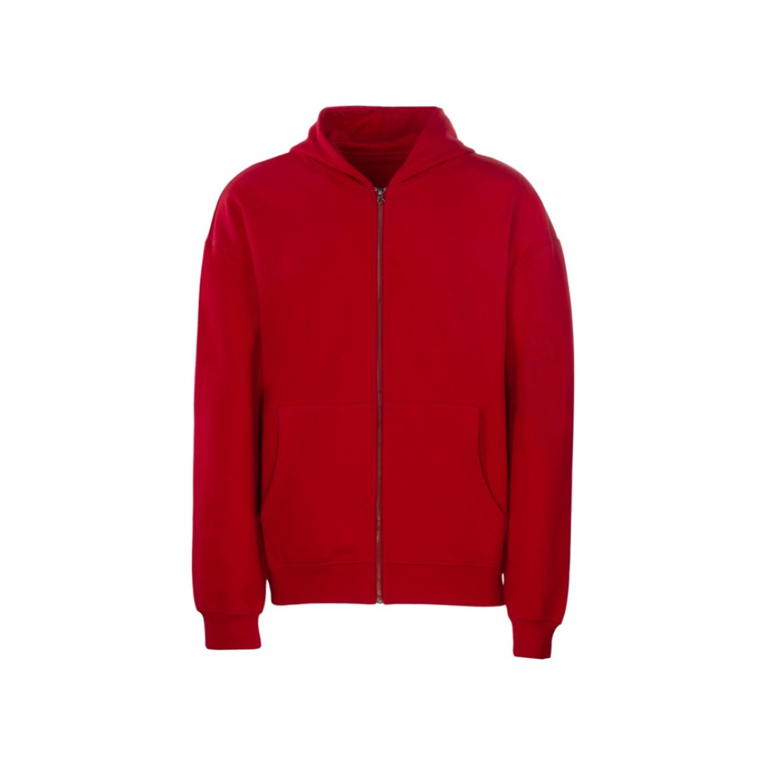 Толстовка оверсайз с капюшоном на молнии «Monaco», красный