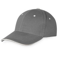 Бейсболка "New Castle" 6-ти панельная, серый/белый