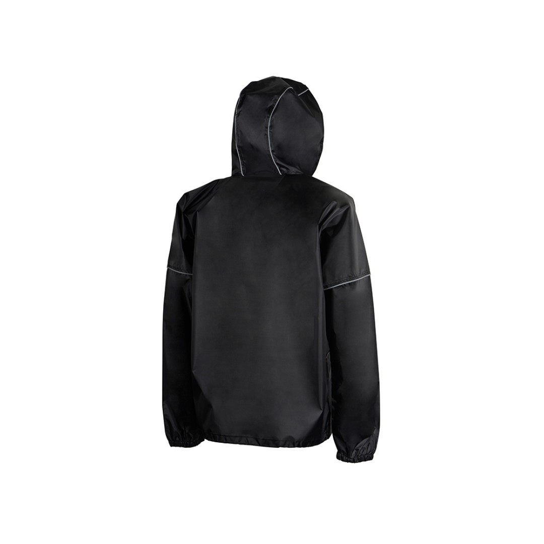 Короткий дождевик "Tornado" со светоотражающими элементами, черный