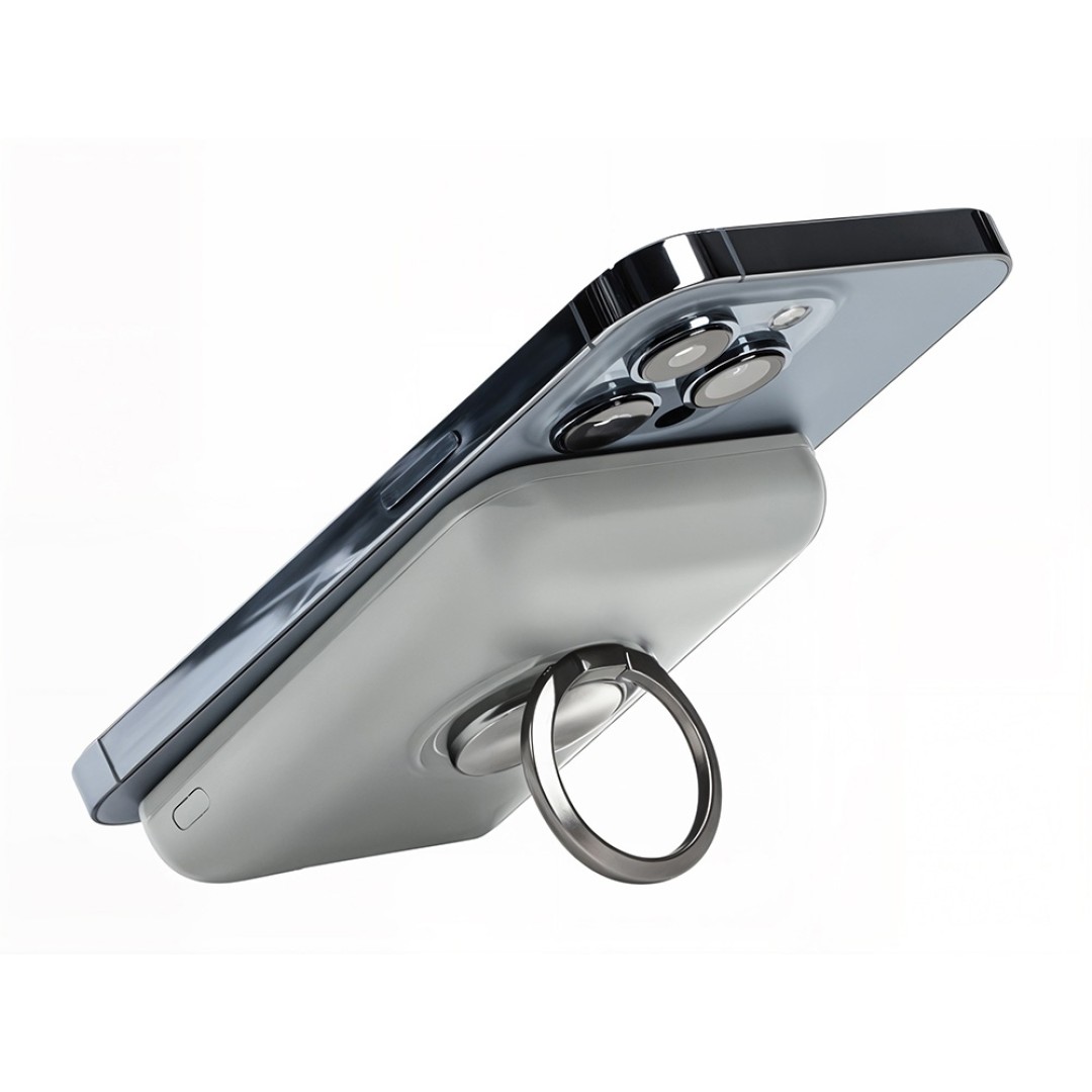 Магнитный беспроводной внешний аккумулятор "MagnetIQ", 5000 mah, 10 W, серый Cool gray 7C