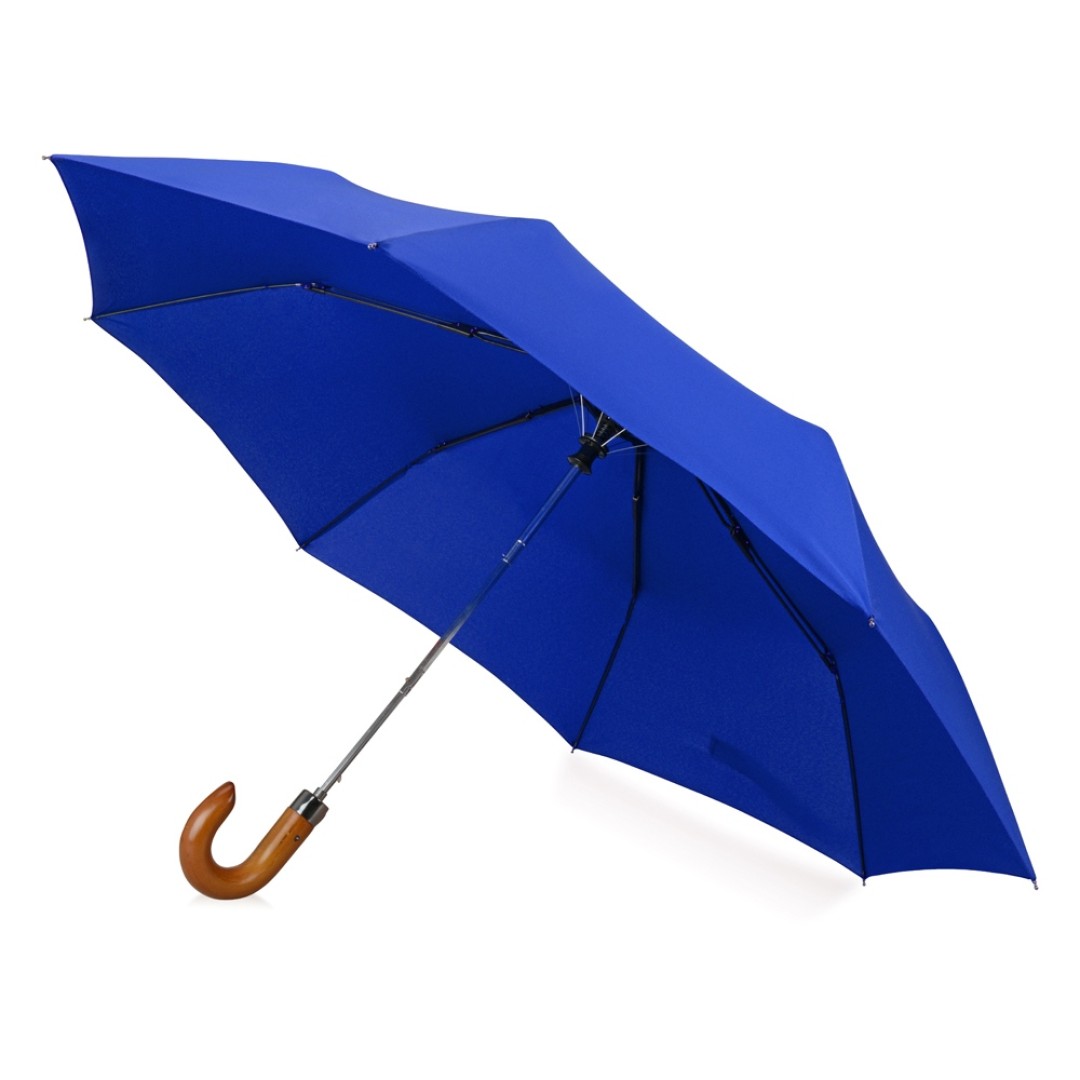 Зонт складной "Cary", полуавтоматический, 3 сложения, с чехлом, темно-синий