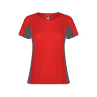 Футболка "Shanghai" женская, красный/графитовый