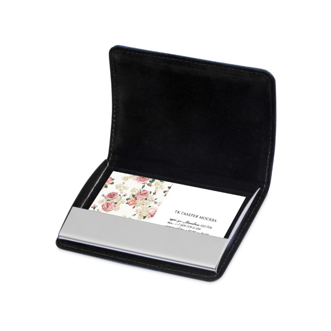 Визитница "Намибия", синий/серебристый