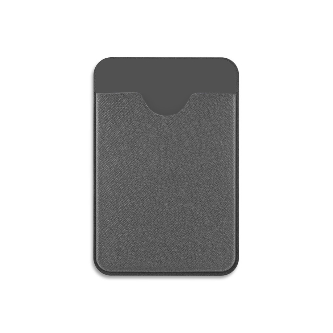 Чехол-картхолдер Favor на клеевой основе на телефон для пластиковых карт и и карт доступа, серый