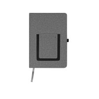 Блокнот "Pocket" 140*205 мм с карманом для телефона, серый