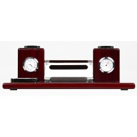 Настольный прибор «Петронас»: часы, термометр, подставки под ручки, визитки, скрепки, бумажный блок