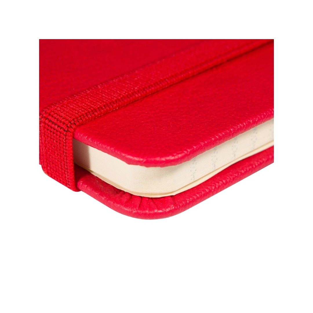 Блокнот А5  "City" на резинке, красный