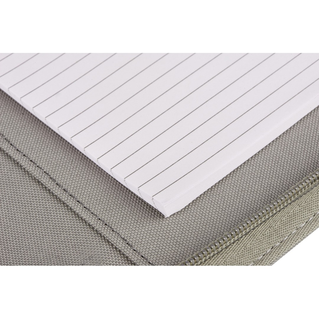 Портфолио А4 из RPET на молнии "Harvey", 40 л FSC бумаги, серый