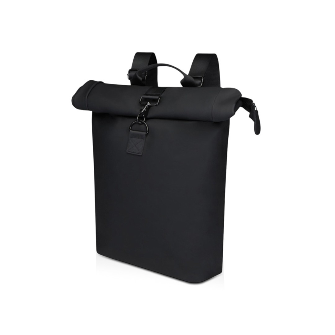 Рюкзак для ноутбука 15,6" Turner объемом 12 л со сворачивающимся верхом, изготовленный из переработанных материалов по стандарту GRS - сплошной черный