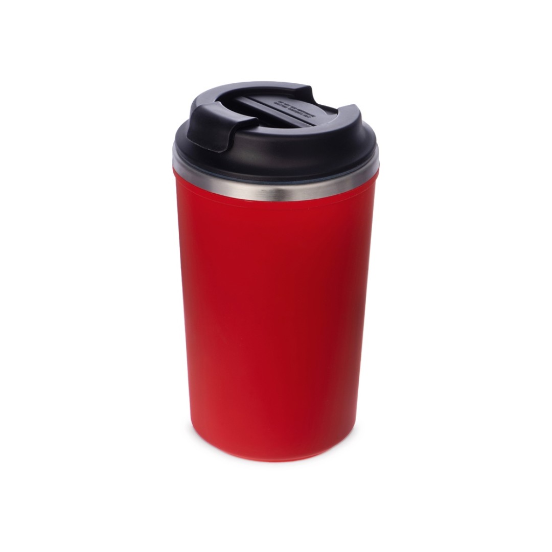 Герметичная термокружка на присоске "Kick", 350 мл, красный