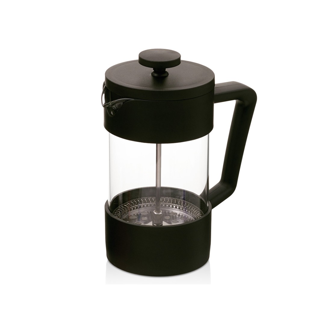 Подарочный набор с кофе, кружкой и френч-прессом "Бодрое утро" 2.0, черный