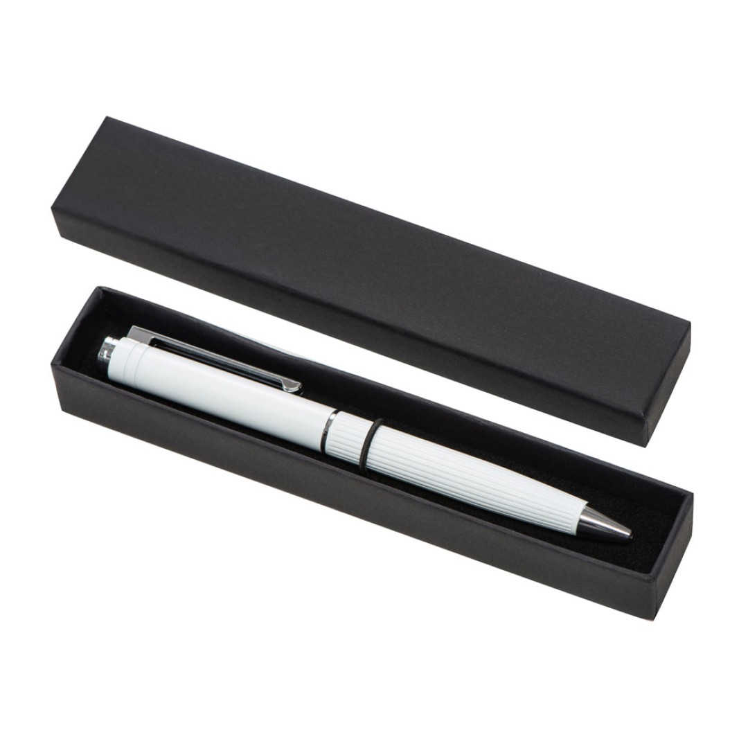 Шариковая металлическая ручка с анодированным слоем "Monarch", белая