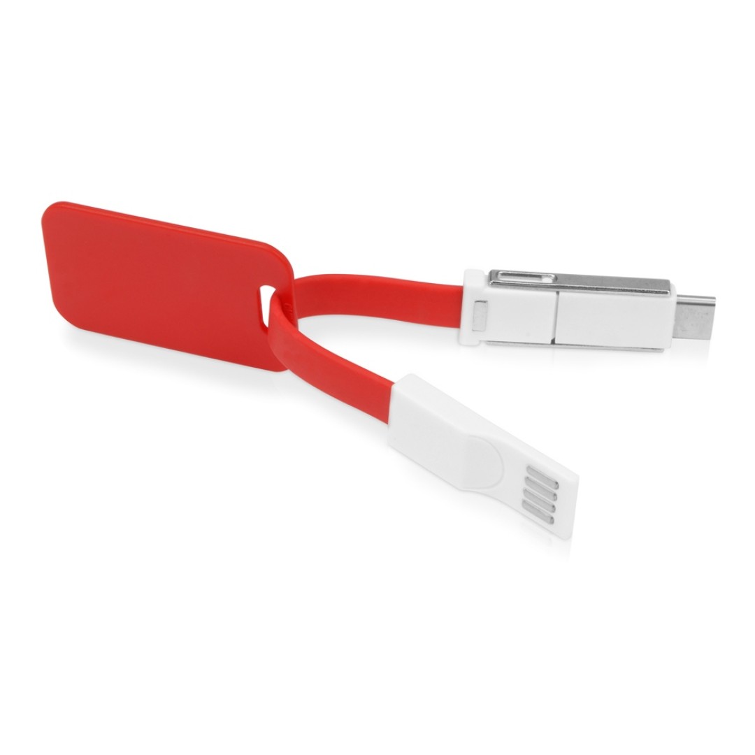 Зарядный кабель 3-в-1 "Charge-it", красный