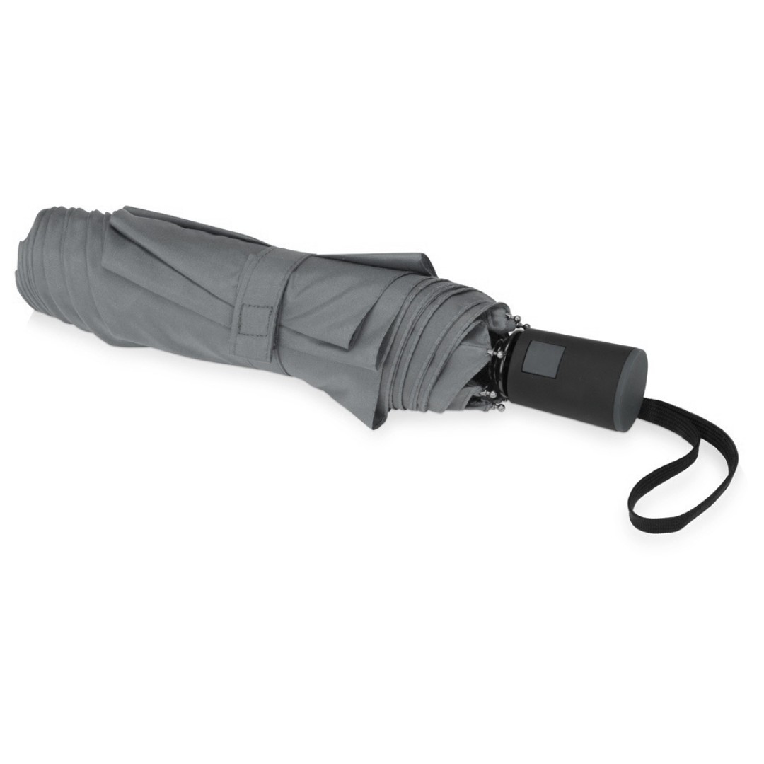 Зонт складной "Irvine", полуавтоматический, 3 сложения, с чехлом, серый