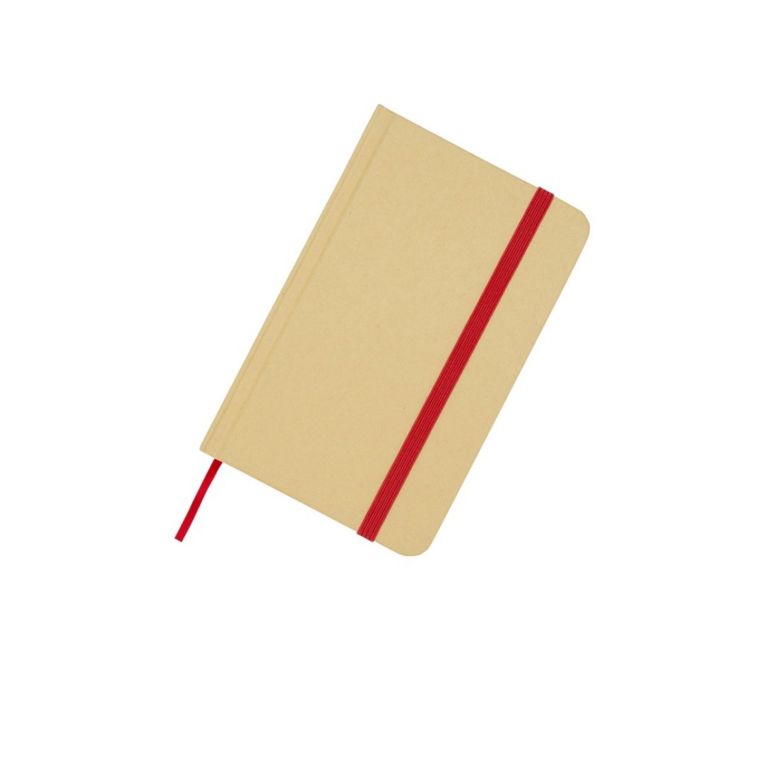 Reed блокнот формата А6 из переработанного материала в твердой обложке с простыми страницами - Красный