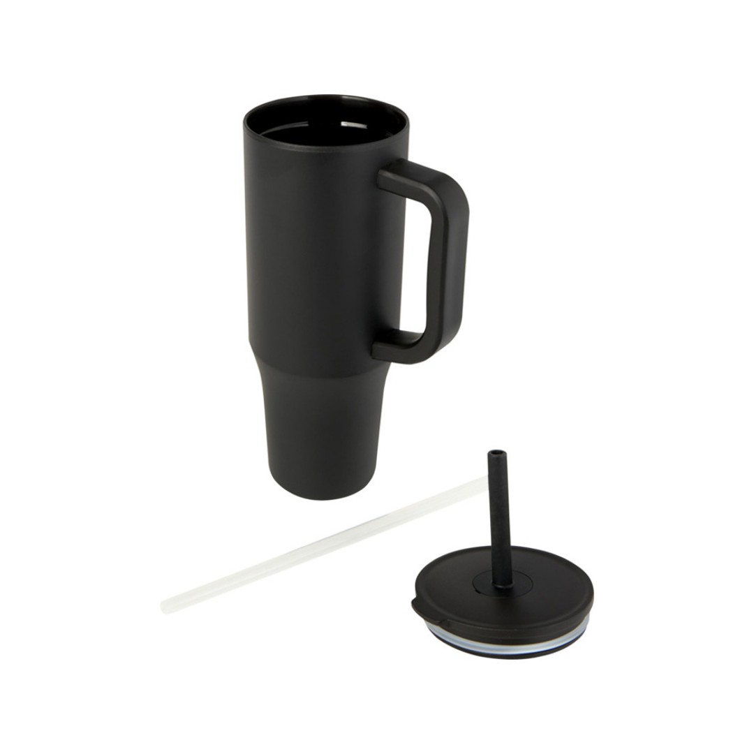 Brady термостакан с силиконовой трубочкой, 900 мл, сертифицированный согласно RCS- Черный