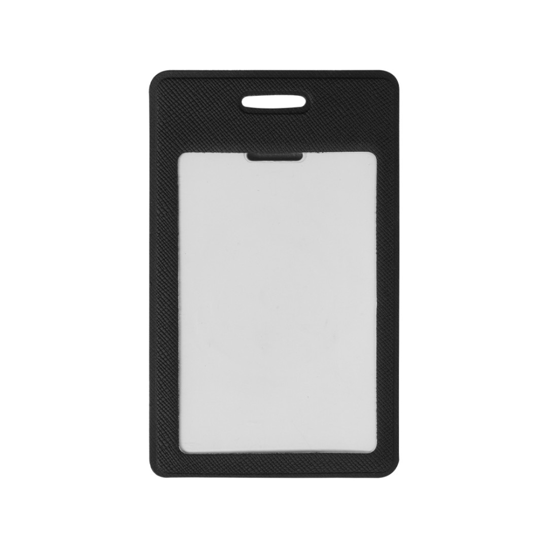 Вертикальный карман из экокожи для карты "Favor", черный