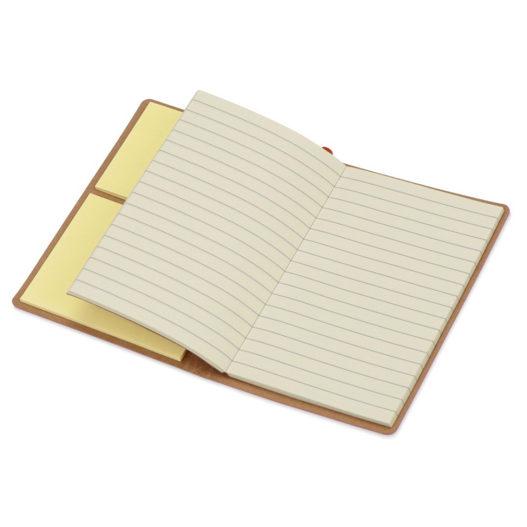 Блокнот А6 «Write and stick» с ручкой и набором стикеров, красный