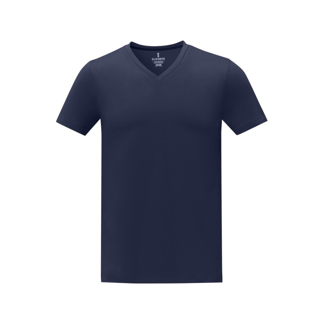 Somoto Мужская футболка с коротким рукавом и V-образным вырезом , темно-синий