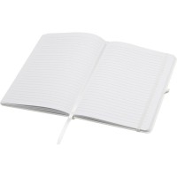 Teak блокнот А5 из переработан. материала в твердой обложке с линован. страницами - Белый