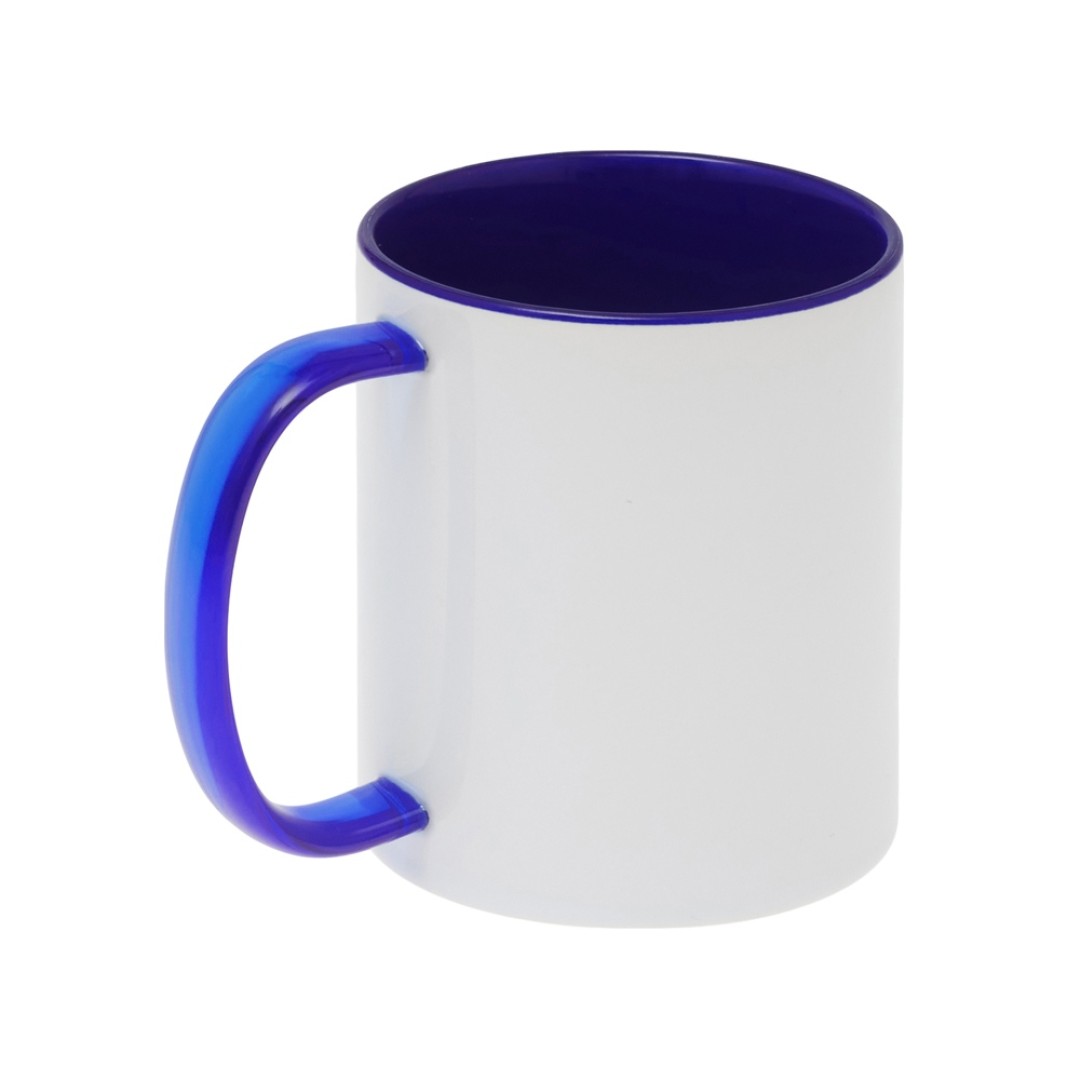 Керамическая кружка со стеклянной ручкой для сублимации "Charm", синий