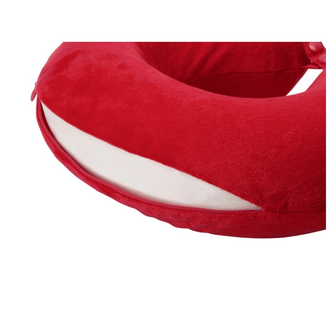 Подушка Basic из микрофибры с эффектом памяти U-shape, красный NEW